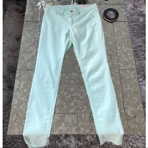Intermix Rag & Bone Mint Green Jean Leggings SZ 27